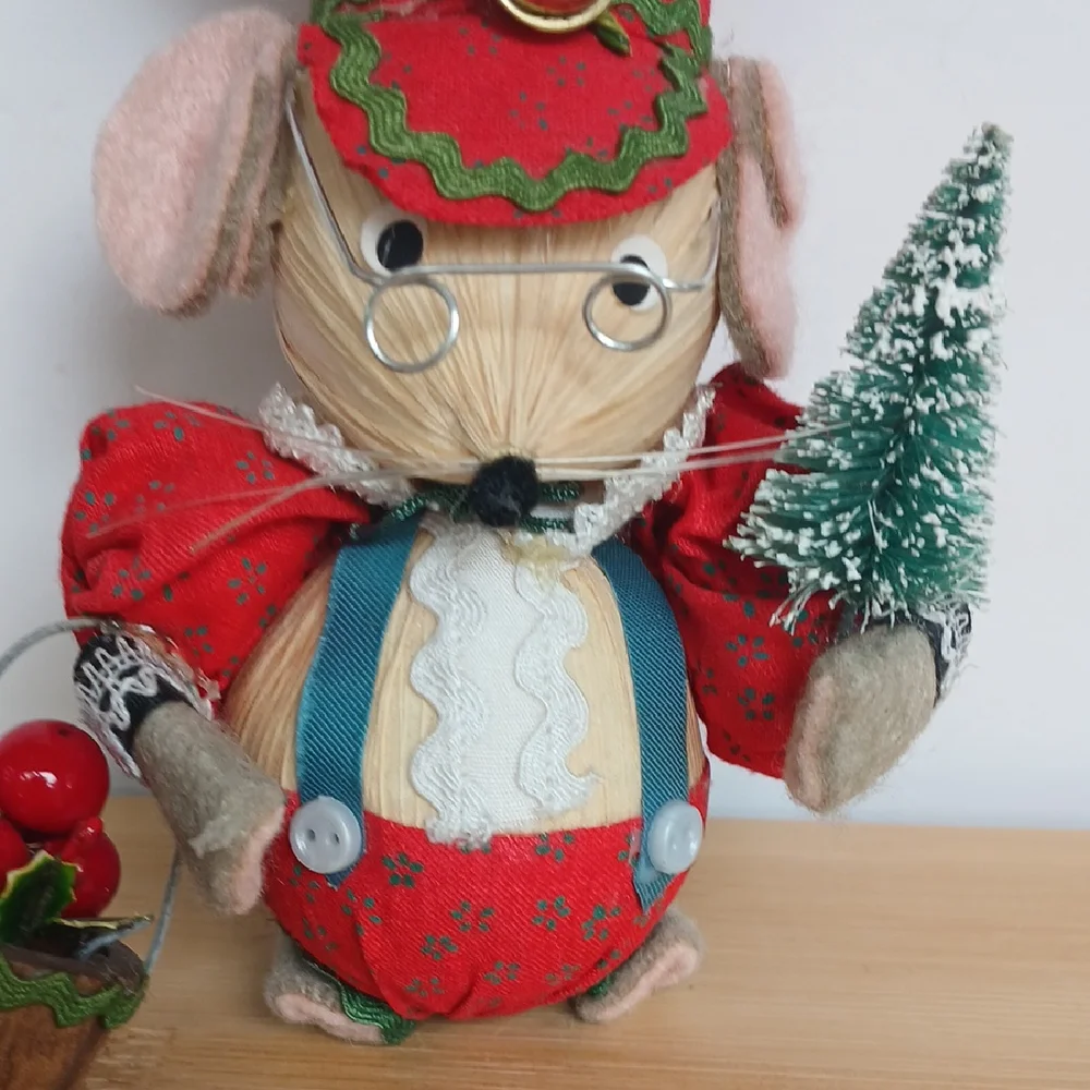 VTG Kurt Adler Chef Corn Husk Mouse Decor 6